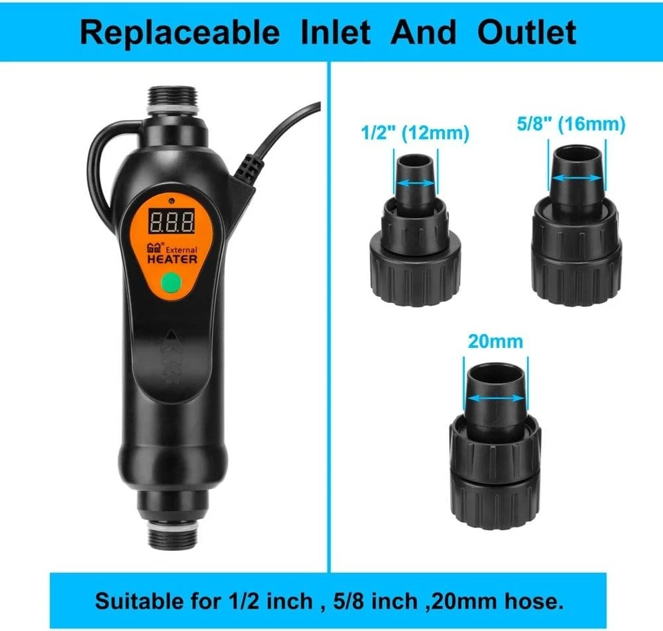 Aquarium External Heater in-Line Fish Tank External Heater 300W for Canister Fil - Image 4 of 4