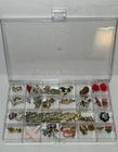 Vintage Lot Of Costume Jewelry Earrings Necklace Bracelet Pins Cat Themed & Misc