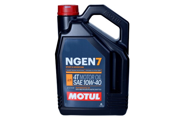 Huile 10W40 4L NGEN 7 lubrifiant premium pour moto quatre temps