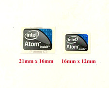 2 Pcs 1xSmall 1x Big Intel Atom Inside 1st Gen Sticker Decal Badge