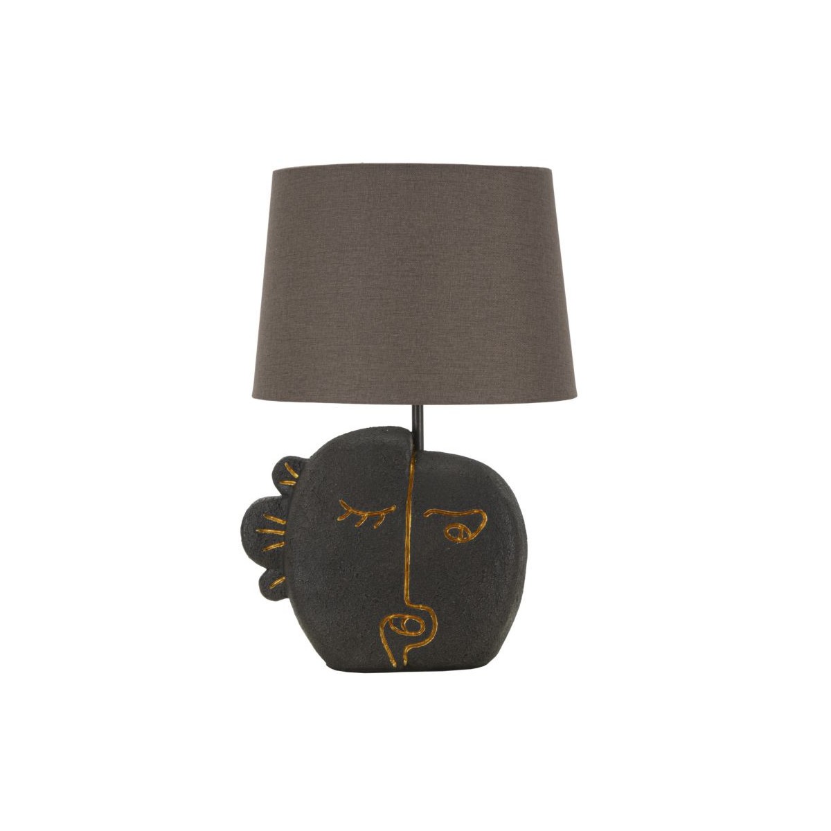 Lampe en résine marron Tribal 39cm pour réchauffer un salon trop sombre