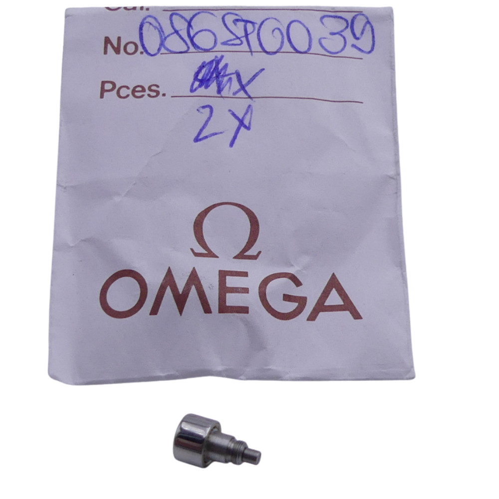 Poussoir montre Omega 176 0012 pusher acier pour boîtier chronographe ST0039