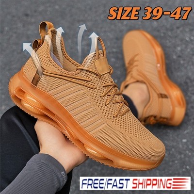 Men's Running Sneakers Slip-Resistant Breathable Stylish Large Sizes for Jogging