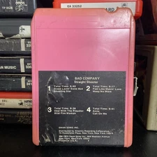 Bad Company- Straight Shooter- 8 track tape tested / Serviced