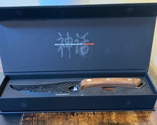 MATSATO Premium Chef Knife Japanese Steel Kitchen Knives 5.9" Blade Beachwood