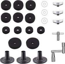 23 Pieces Cymbal Replacement Accessories Felts Hi-Hat Clutch Felt Hi...