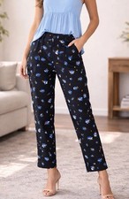 Black Women s Floral Trouser Medium