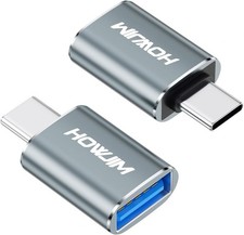 Type C Male to USB Female OTG Adapter Fast Charging 10Gbps Data Transfer, 2 Pack