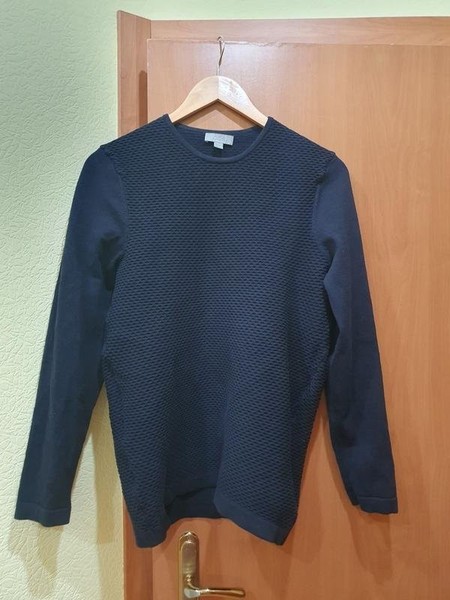 Men COS Sweater Navy Cotton 36 / S / 44 #6R5P