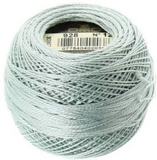 DMC Pearl Cotton 131 Yard Ball - Size 12 - Color 928 Very Light Gray