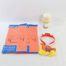 Birthday Party Decorations Set: 2 Tablecloths, 8 Cups, 7 Balloons, Headband