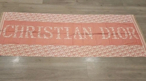 Authentique écharpe Dior châle étole monogramme Christian Dior 35% cachemire / 65% soie