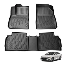 All-Weather Car Floor Mats for 2016-2025 Chevrolet Malibu Rubber Cargo Liner TPE