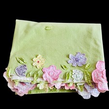 Pottery Barn Kids Daisy Garden Appliqued Gingham Floral Valance