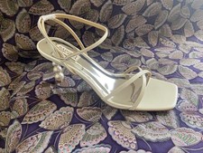 Badgley Mischka Women's Callie Pearl Heel Sandals - White - Size 11 PROM WEDDING