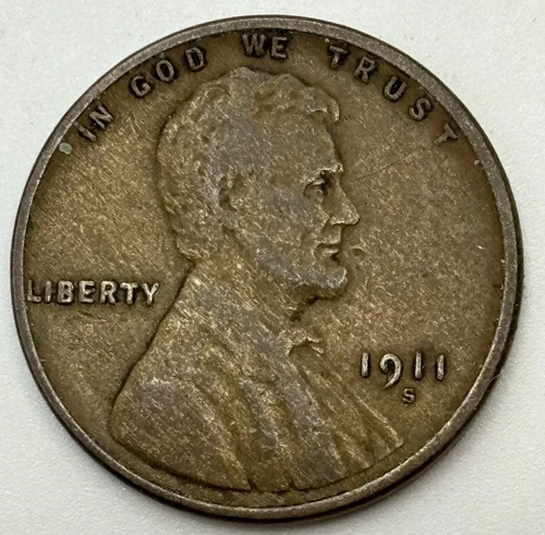 1911 S Lincoln Wheat Cent Fine X-603