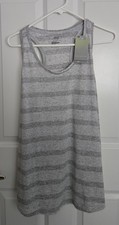 Tek Gear Women's Sleeveless White  Gray Racerback Workout Athletic Tank Size XL