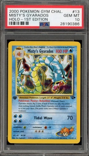 Pokemon Misty's Gyarados Gym Challenge 1st Edition Holo Rare #13 PSA 10 Gem Mint