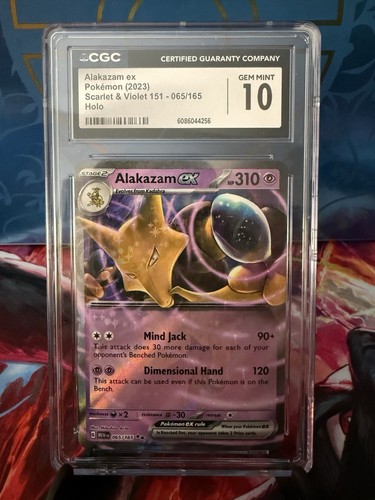 Alakazam Ex #65 CGC 10 Gem Mint - Scarlet And Violet 151