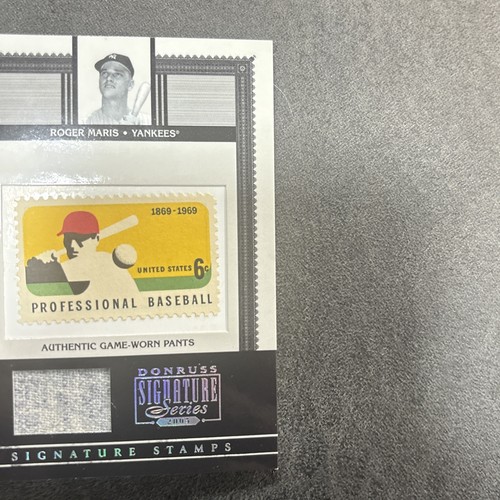 2005 Donruss Signature Series Stamps Roger Maris Yankees /100 Game Used Pants - Picture 3 of 7
