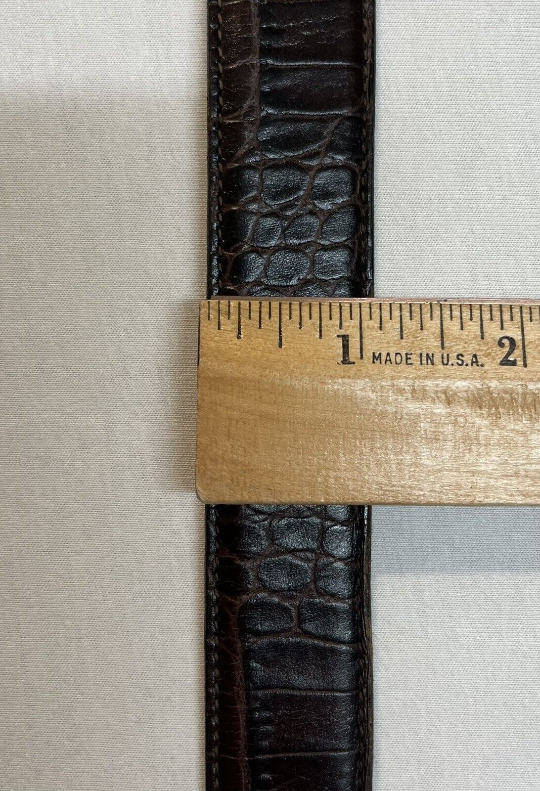 Trafalgar Embossed Italian Calfskin Brown Leather… - image 14
