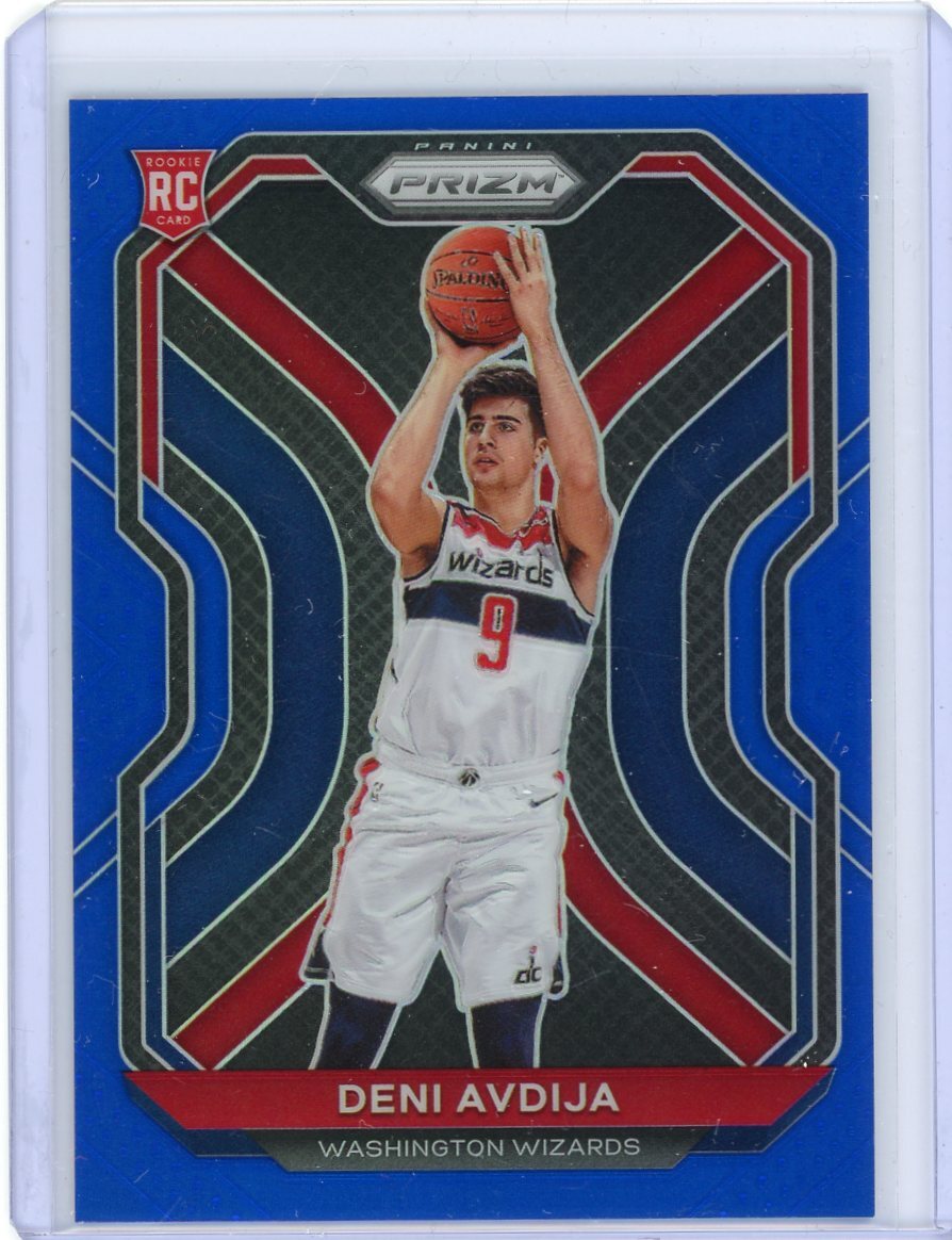 2020-21 Panini Prizm Basketball Blue Prizm Rookie #290 Deni Avdija #044/199