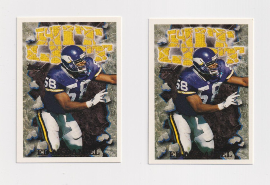1995 Topps HIT LIST insert # 7 Ed McDaniel Minnesota Vikings