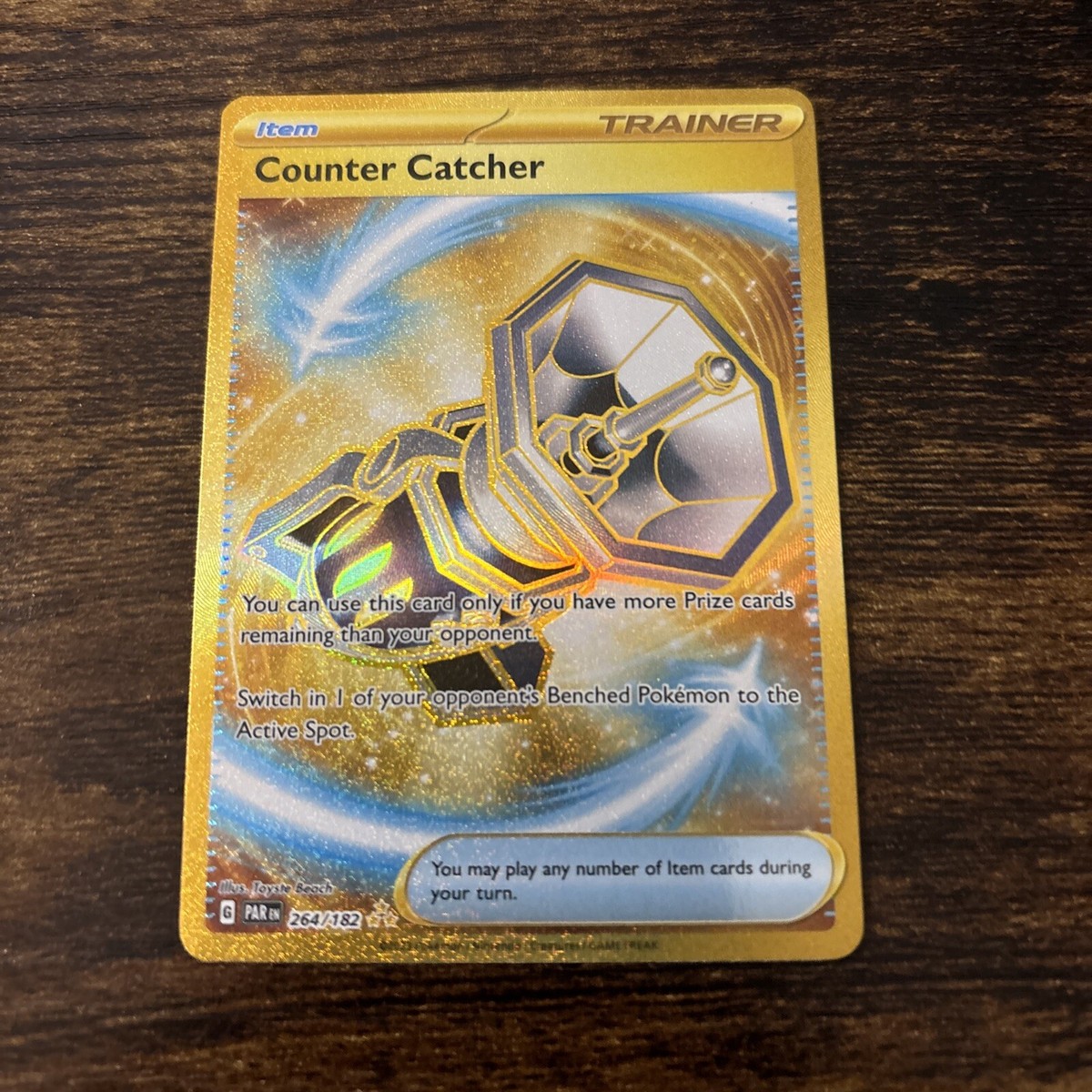 Pokmon TCG Counter Catcher 264/182 Hyper Rare Gold Trainer Paradox Rift | eBay Pokmon TCG Counter Catcher 264/182 Hyper Rare Gold Trainer Paradox Rift | eBay