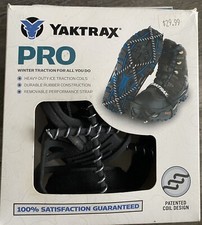 Yaktrax Pro - Black,  Size Medium - US Men's 9-11/ Women's 10.5+ NIB