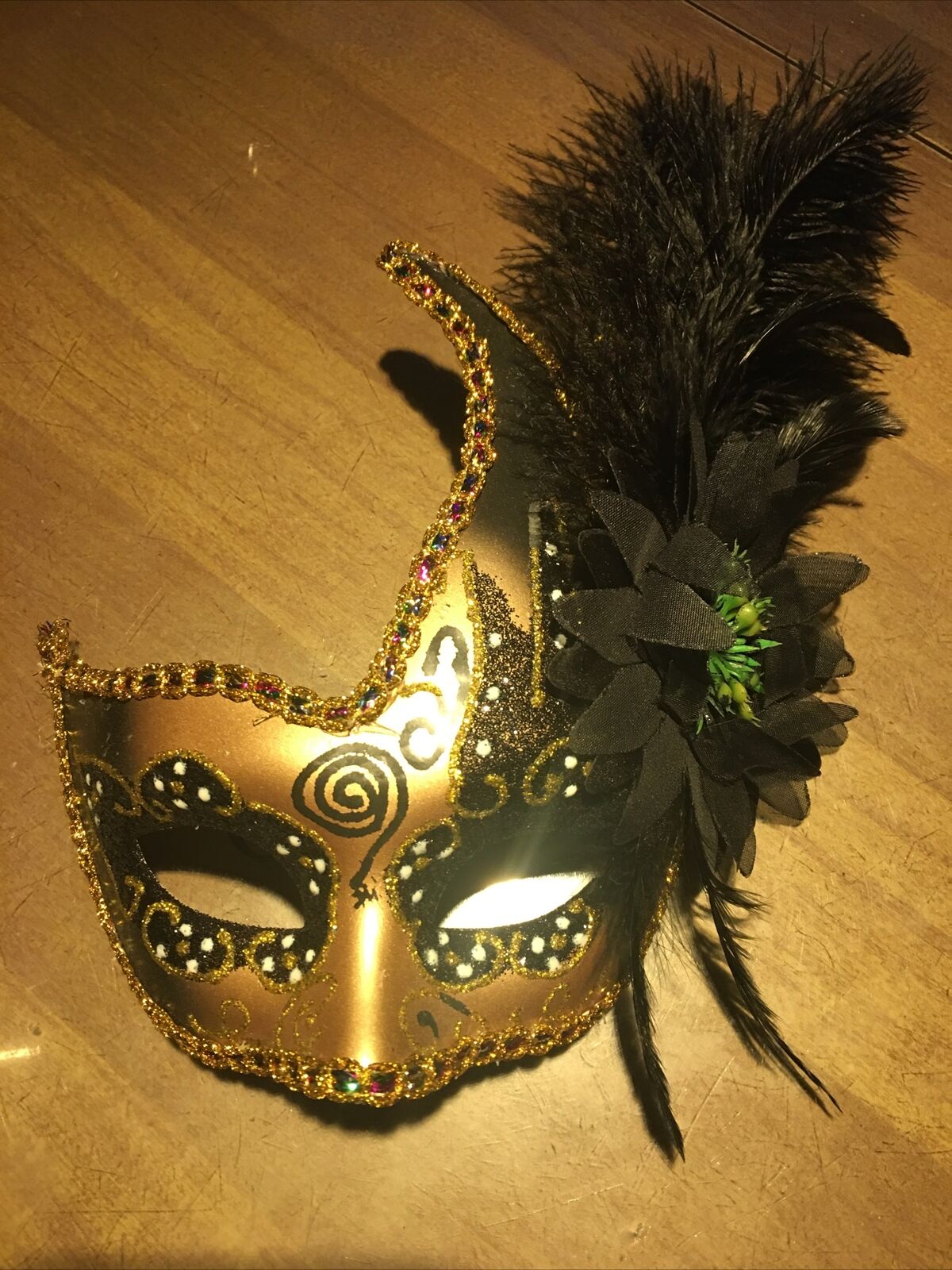 Masquerade Costume Mask Mardi Gras party mask wit… - image 3