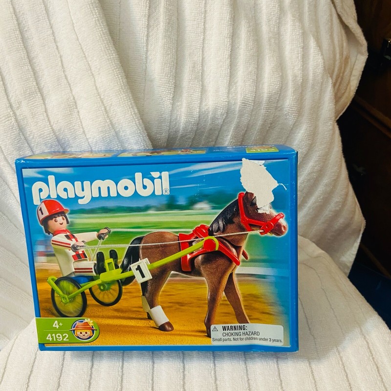 New Playmobil 4192 Trotting Racer with Horse and Jockey in Sealed Box  