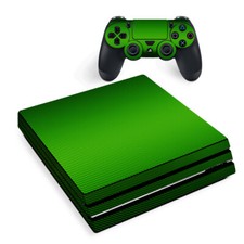 PS4 Pro Console Skins Decal Wrap ONLY - Lime Green carbon fiber look
