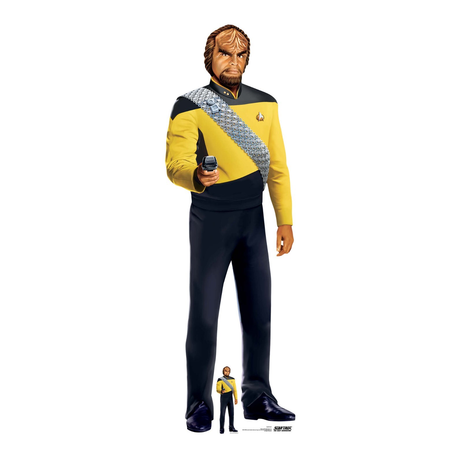 Worf the Klingon Star Trek TNG Lifesize Cardboard Cutout & Mini Michael Dorn