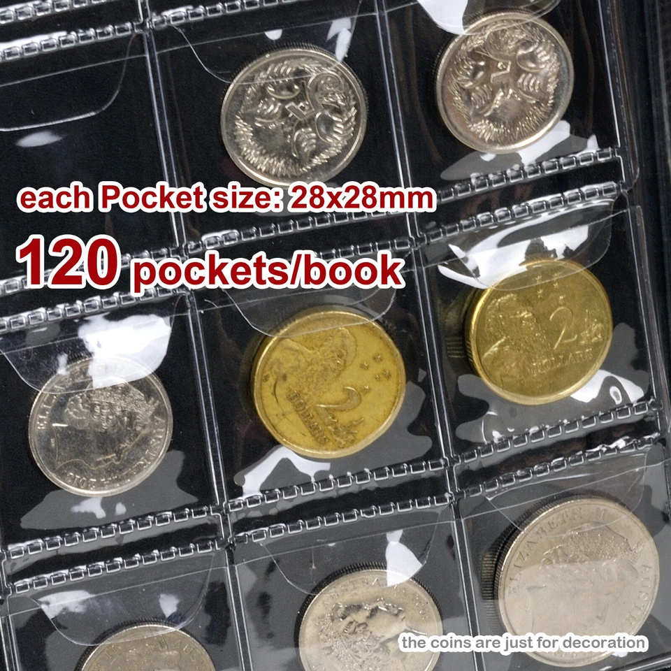Coin Banknote Album Holder Storage Collection Collecting Stock Pocket Penny Book - image 3 of 4