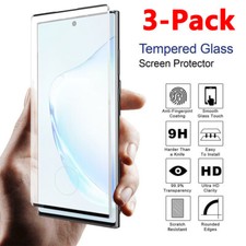 3X Tempered Glass Full Curved Screen Protector For Samsung Galaxy Note10 Note10 