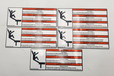 5 Fall Hazard Horizontal Vinyl Sticker Decal 8 3/4x3 1/2 English Spanish French