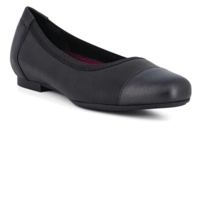 Munro Mila Ballet Flat Black Combo Patent Leather Women s Size 8 Narrow