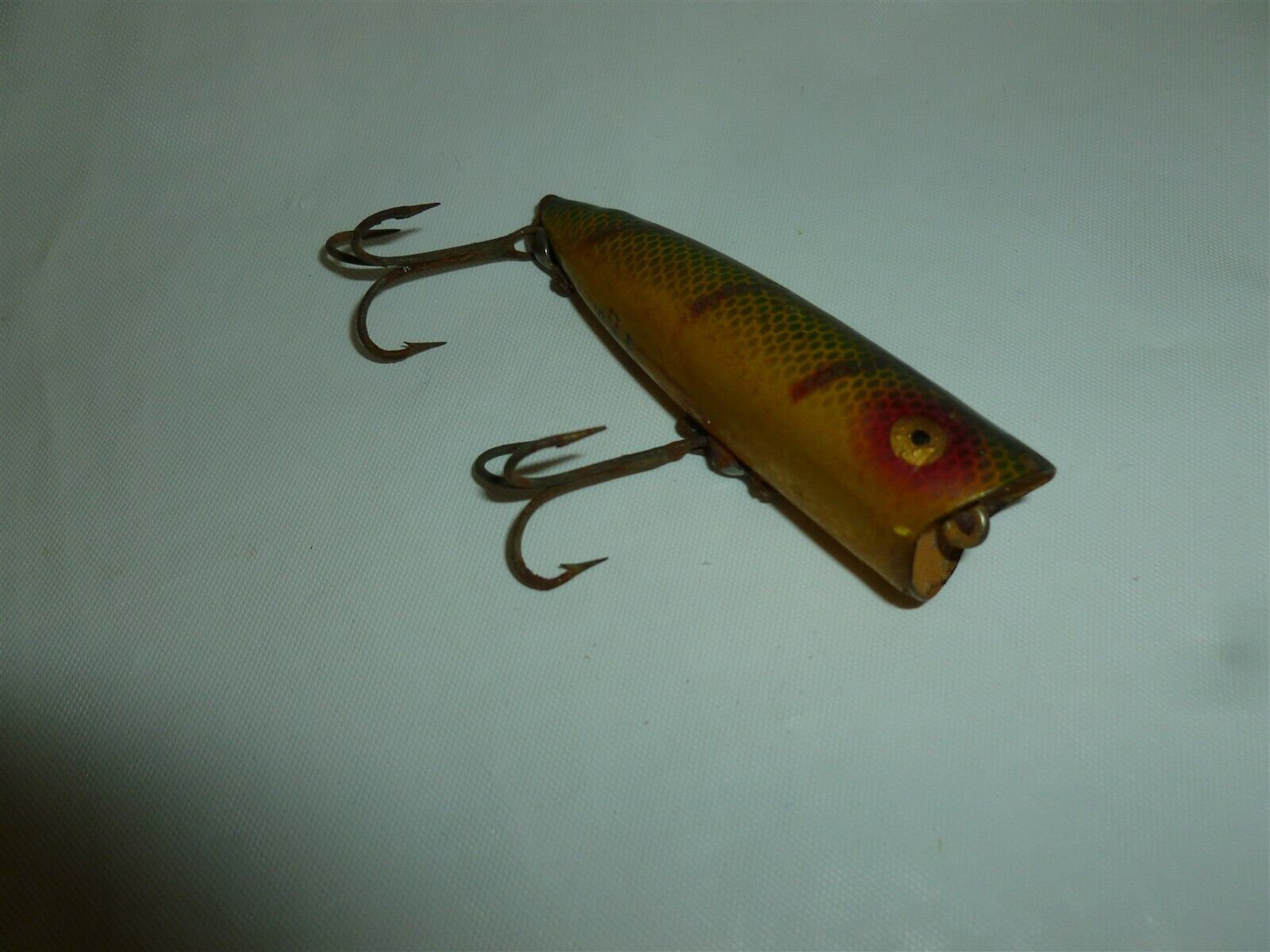 Heddon Chugger Spook Yellow with Black Ribs, Old Battle Scarred Lures @ D's  - Conseil scolaire francophone de Terre-Neuve et Labrador