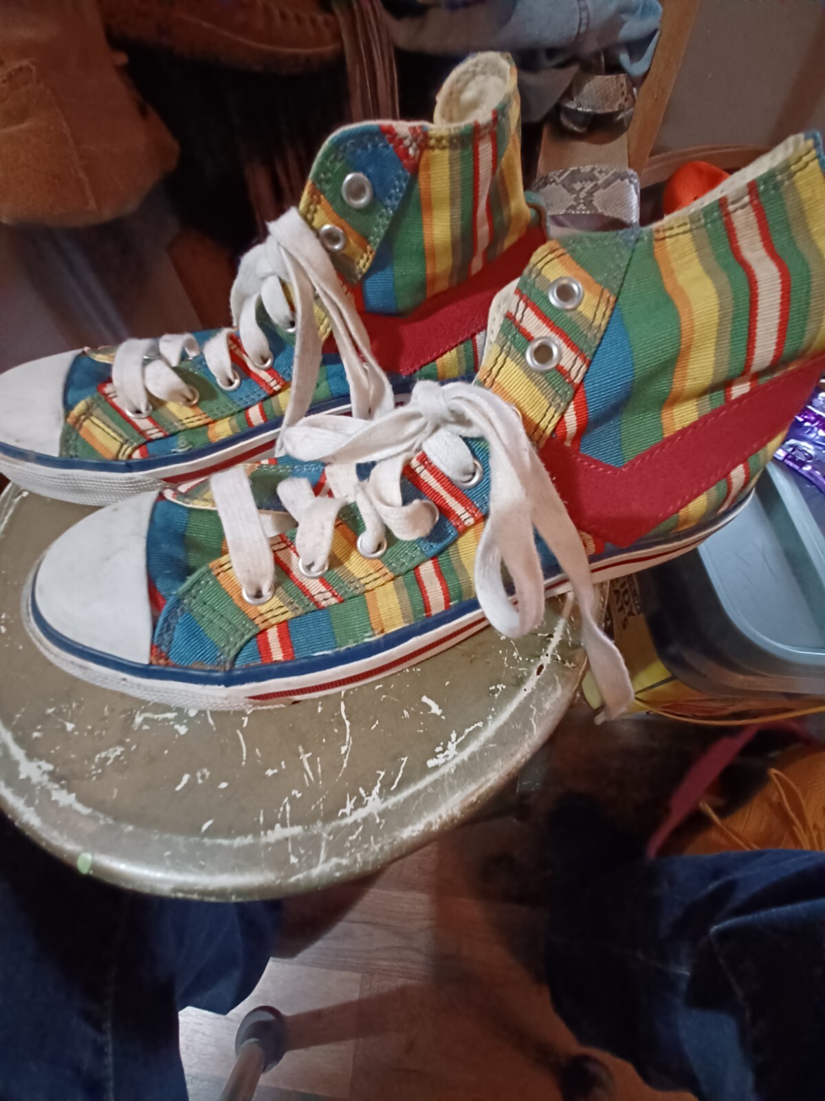 Scarpe da tennis alte vintage Pony donna 8 uomo 6