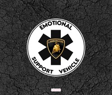 Lambo Emotional Support Vehicle - Car Sticker For Window Bumper Or Others