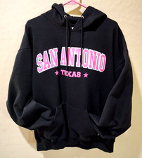 Vtg Pacific & Company San Antonio Tx Black Hot Pink Logo Nwot Hoodie Jacket Xl