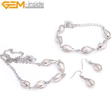 7-8x8-10mm Pearls Earrings Necklace Bracelet Jewelry Sets Christmas Women Gift