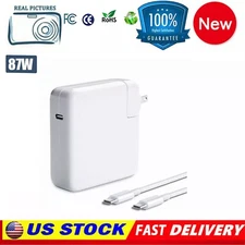 87W Power Adapter Charger For Apple Macbook Pro 15" 13" A1706 A1707 A1708 USB-C