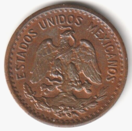 1923-Mo Mexico Centavo Nice Original AU/Unc. KM-415 - Picture 2 of 2