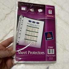 Avery Top Load Sheet Protector Heavyweight 8 1/2 x 5 1/2 Clear 25/Pack 77004
