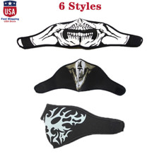 Máscara bucal calavera neopreno media cara exterior motocicleta esquí táctico deportes adulto
