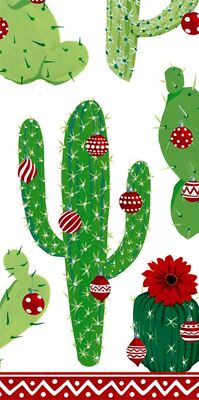 Papiertaschentaschentücher Elfenbein Frohe Kaktus Weihnachten 21 cm sq 4-lagig 2 Packungen