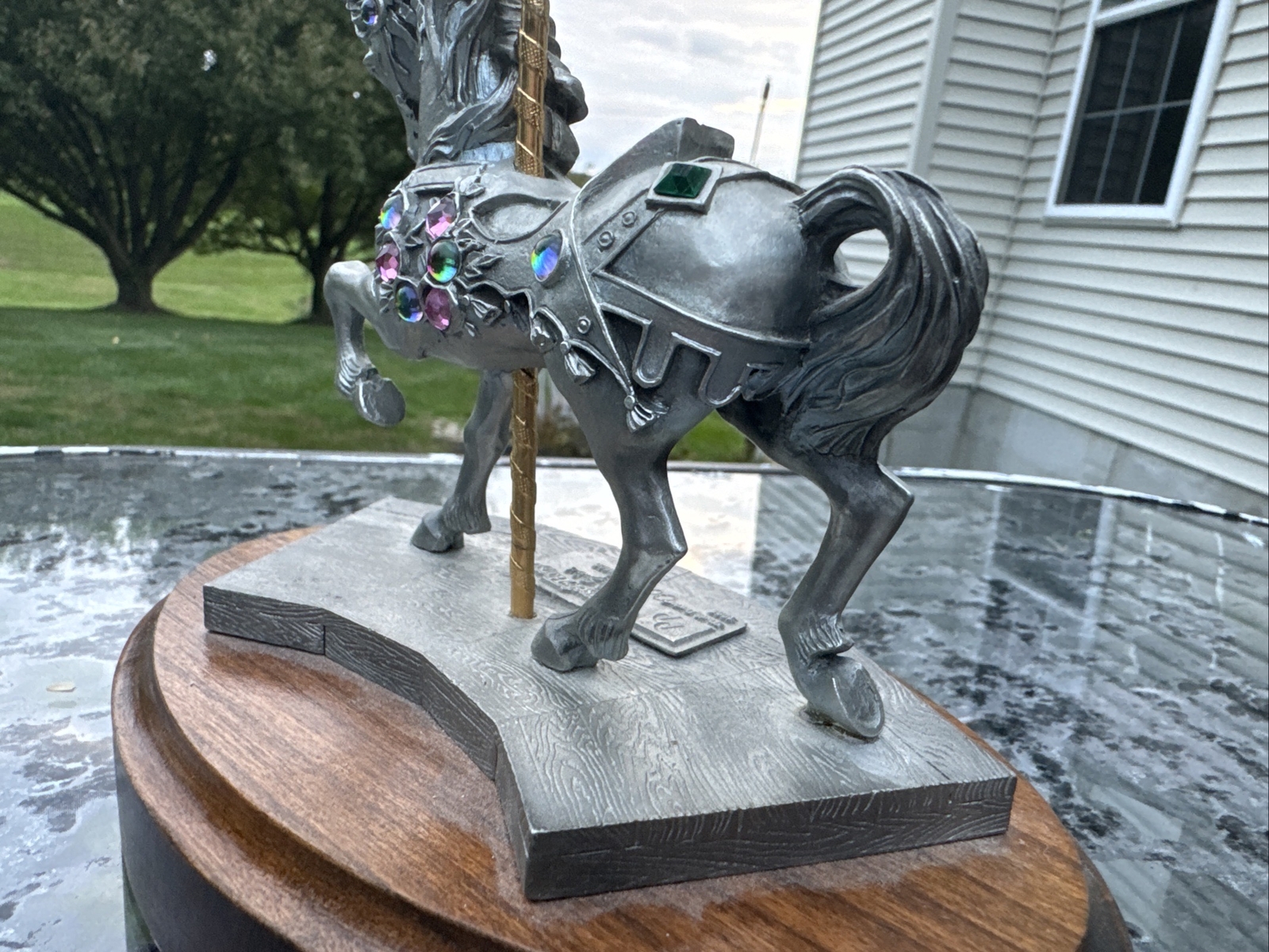 1985 Limited Edition Perth Pewter Carousel Horse Figurine Art Sculpture Rare HTF