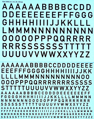 Big letters black 1:72 + 1:64 Decal Decals