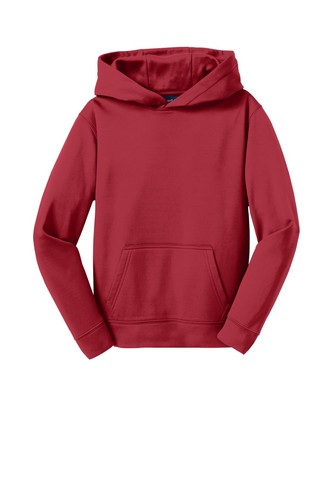 Sport-Tek YST244 Youth 100% Polyester Sport-Wick Fleece Hooded Pullover - Picture 23 of 45